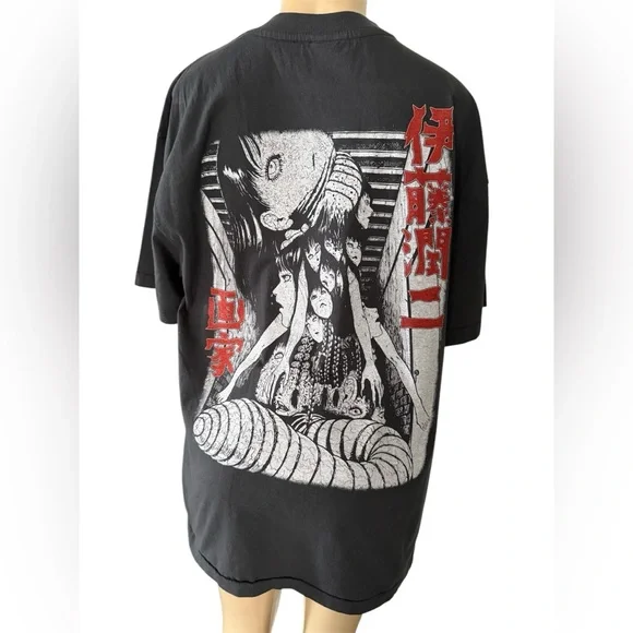 Vintage Unisex Junji Ito Tomie Kawakami Graphic Tee UzumakiSize XL